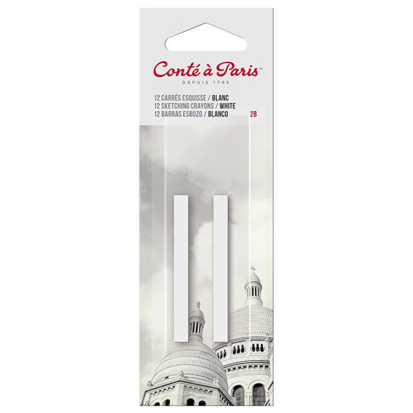 Conte Sketching Crayon White 2B 2 Pack